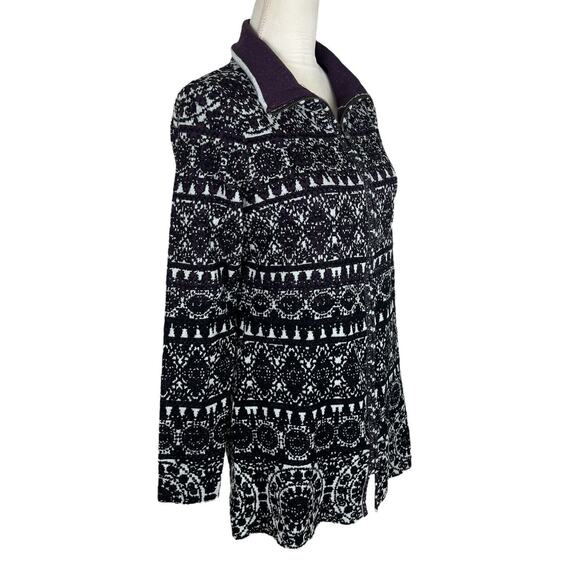 Icelandic Design Zayn Full Zip Sweater Cardigan Merino Wool Blend Size Medium - Picture 4 of 8